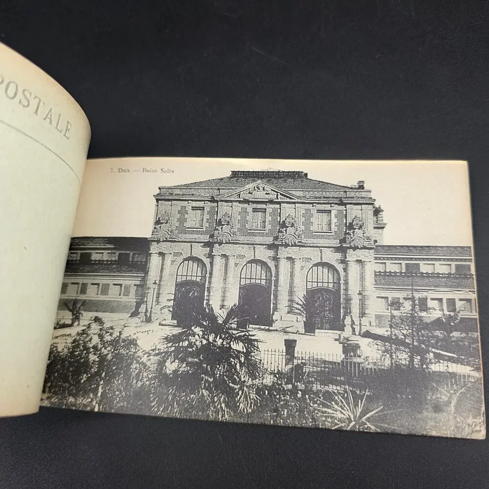 Antique Dax Album 12 Detachable Postcards France Topographical Views H. Labeque